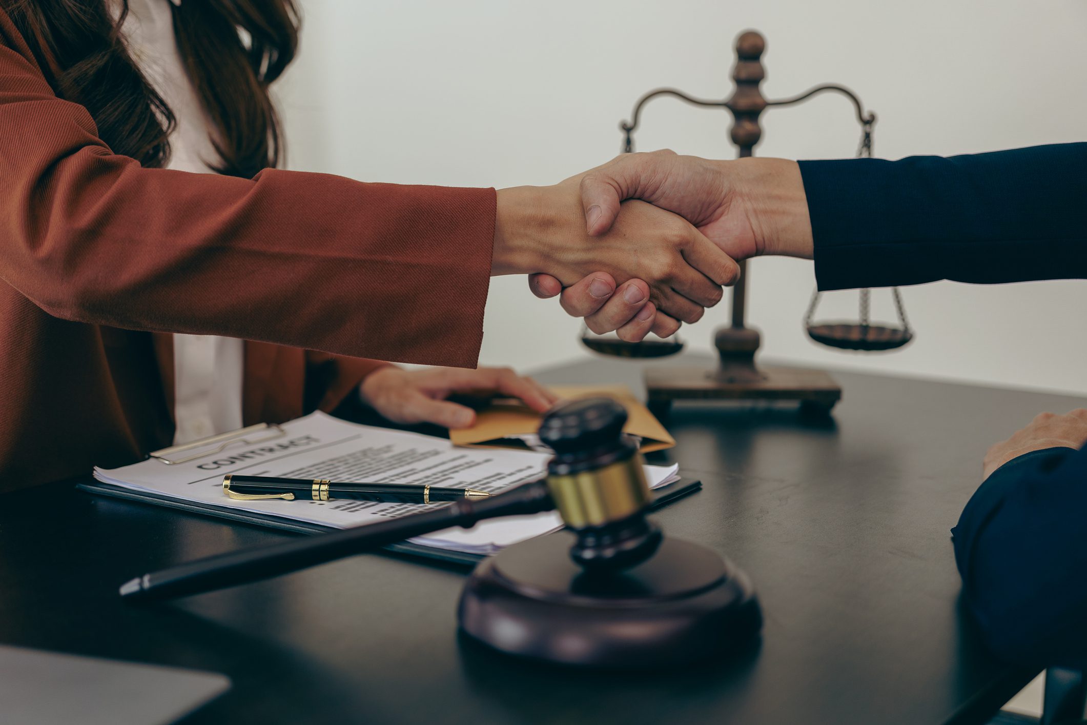 Business agreement with legal documents