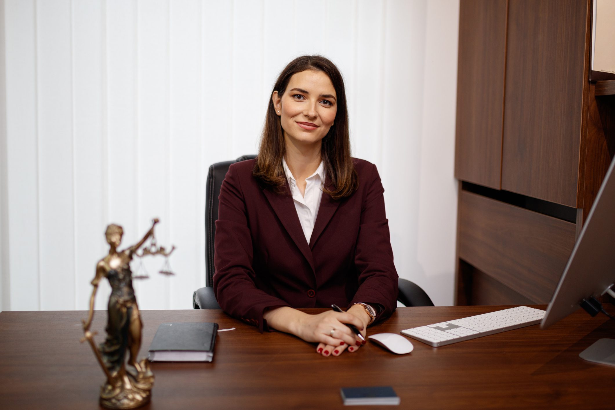 Woman sitting at office desk